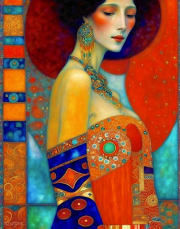 AI-23-AZURORA-KLIMT-FRAU-ROT12